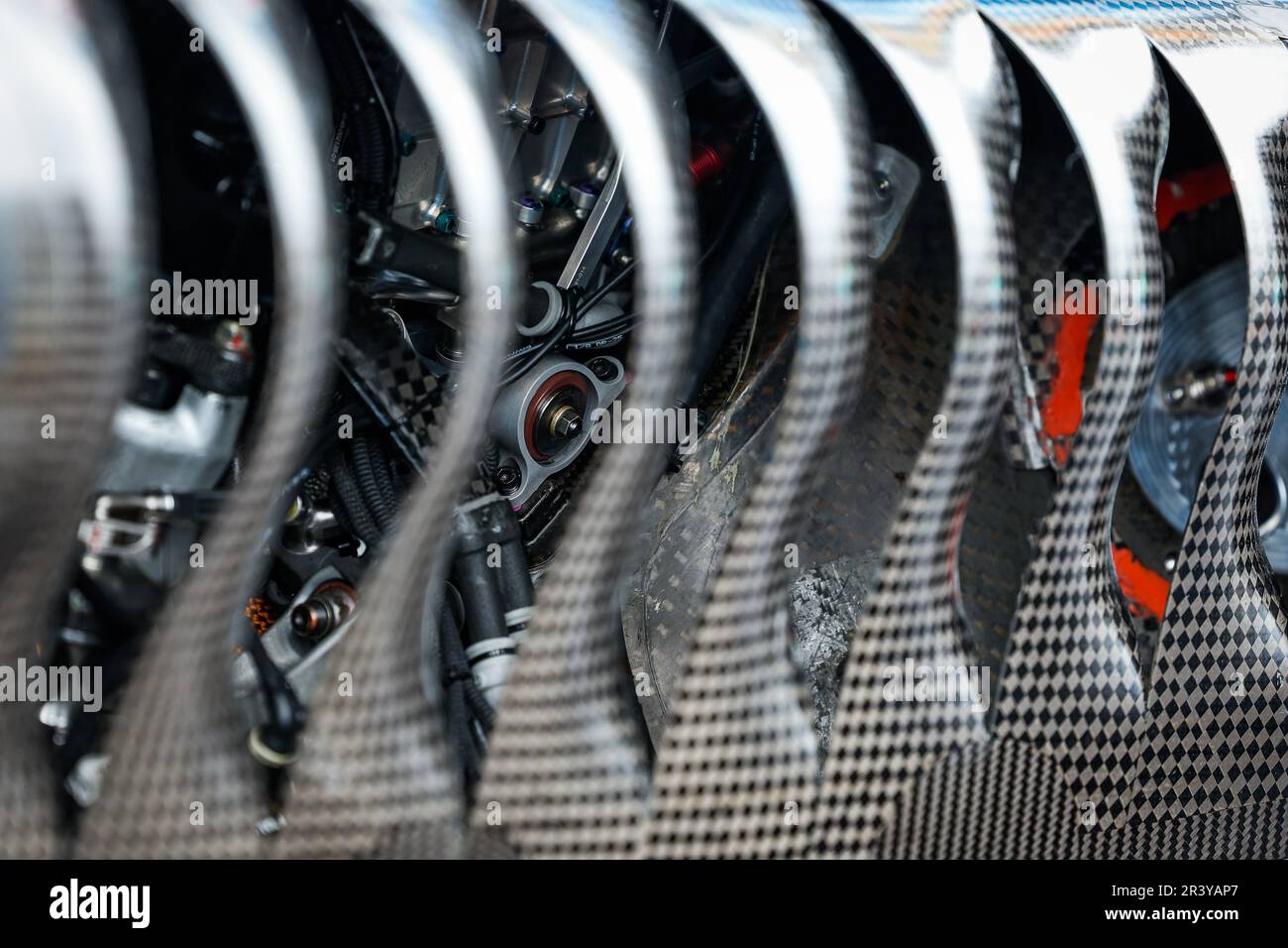 Alpine F1 Team A523, mechanical detail of air vents on the engine cover ...