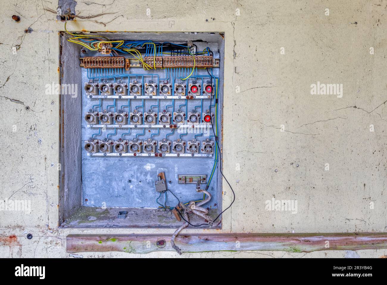 Old electrical distribution GDR Stock Photo