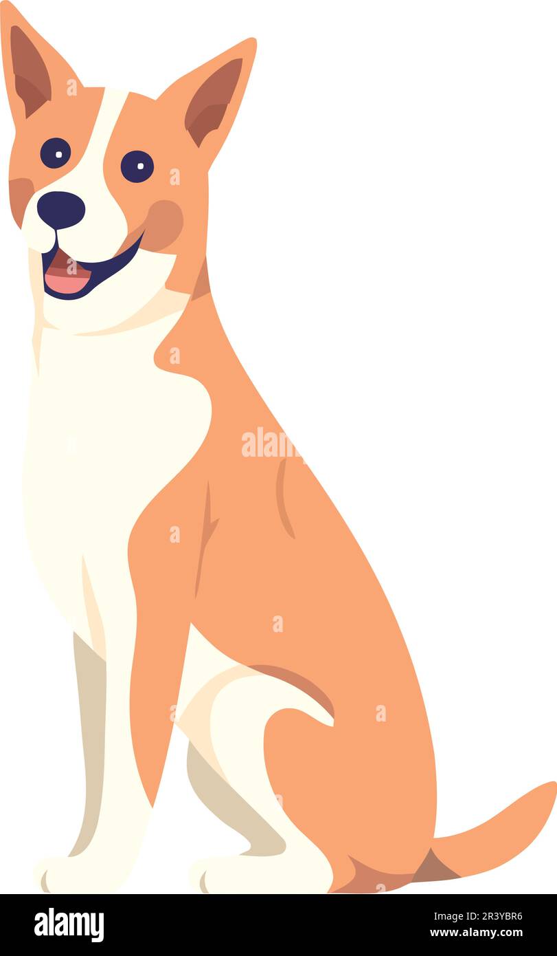 Cute puppy sitting, smiling Stock Vector Image & Art - Alamy