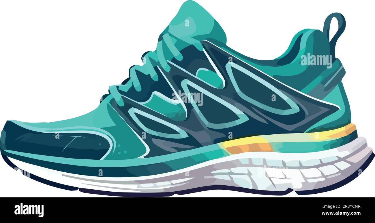 Blue sports shoe symbolizes athlete active lifestyle Stock Vector Image ...