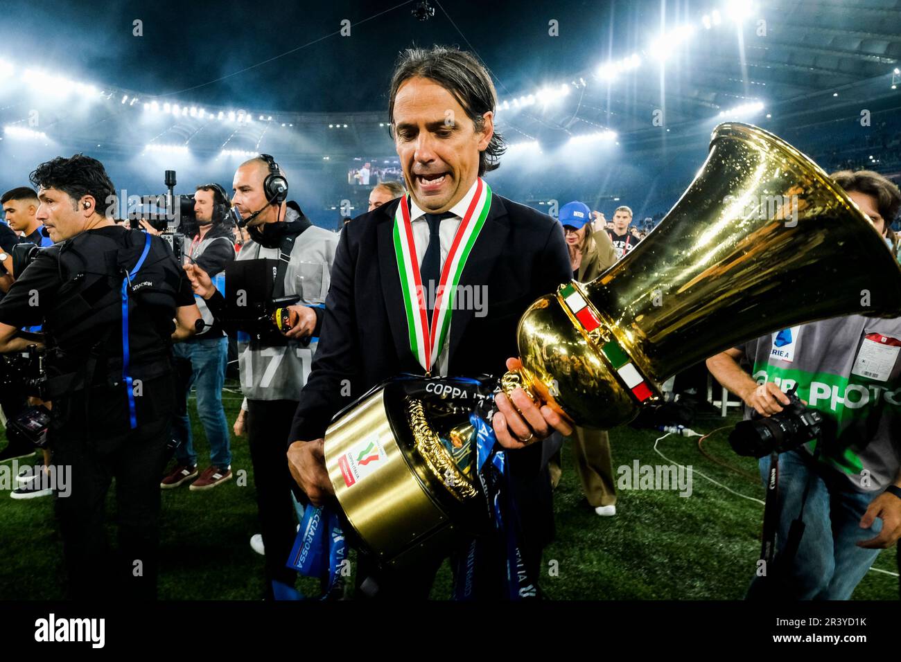 Inter Wins The Italian Cup 2023, InterÕs Italian Coach Simone Inzaghi ...