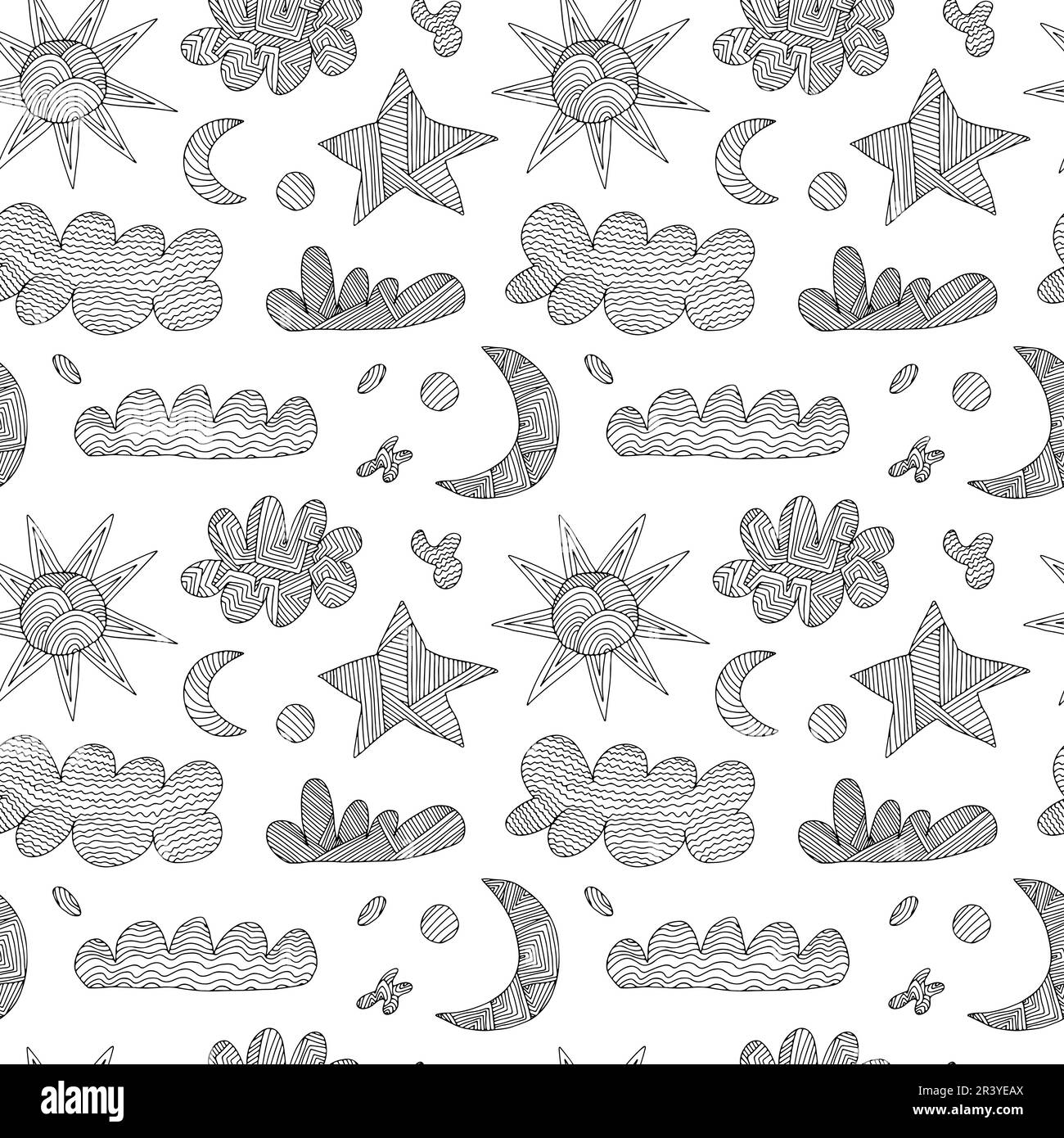 Vector weather objects pattern Stock Vector Image & Art - Alamy