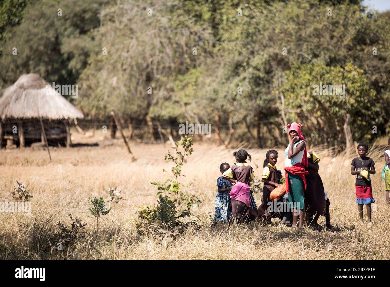 Children gathered to celebrate International Africa Day in Lusaka