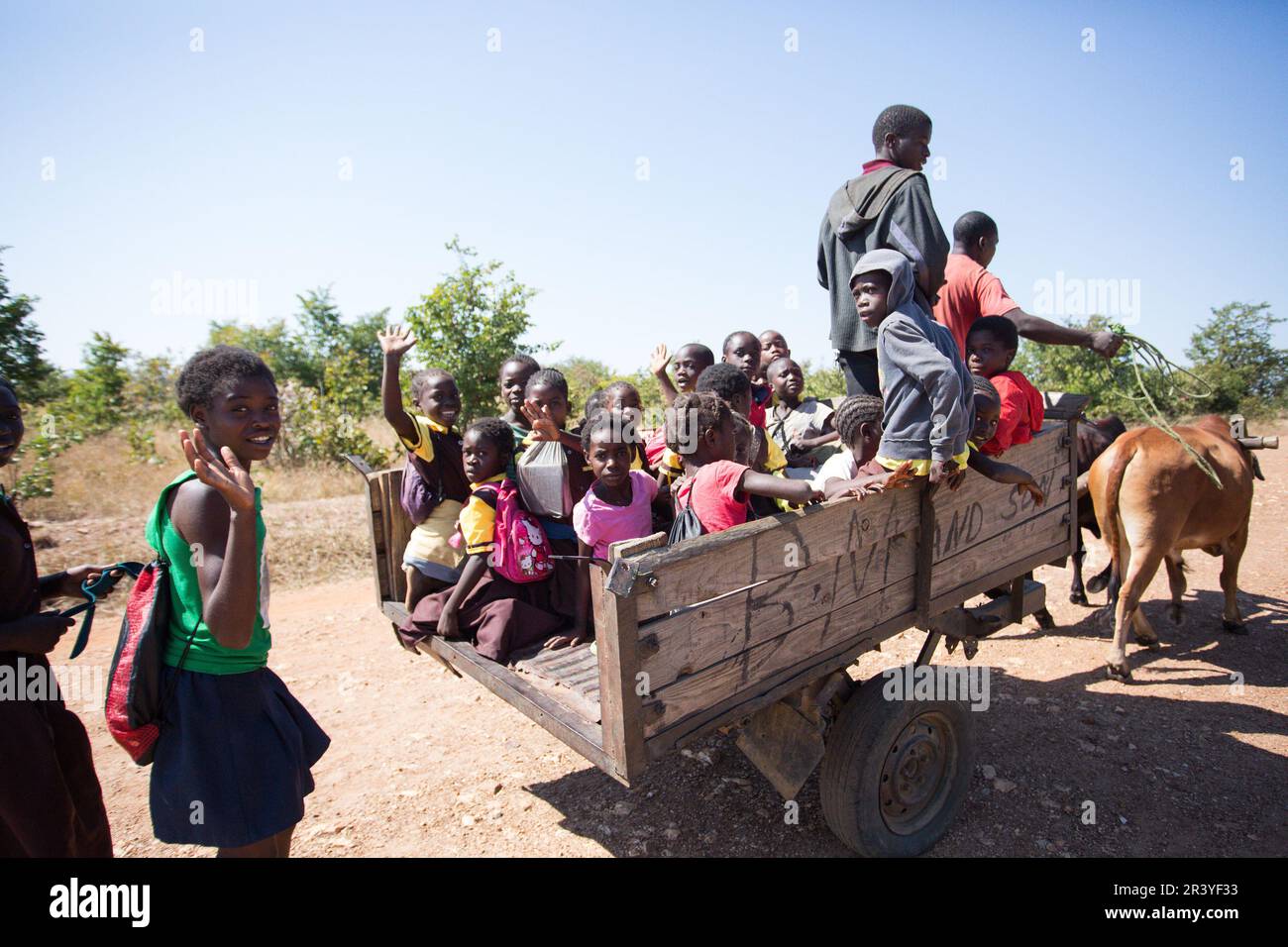 Children gathered to celebrate International Africa Day in Lusaka