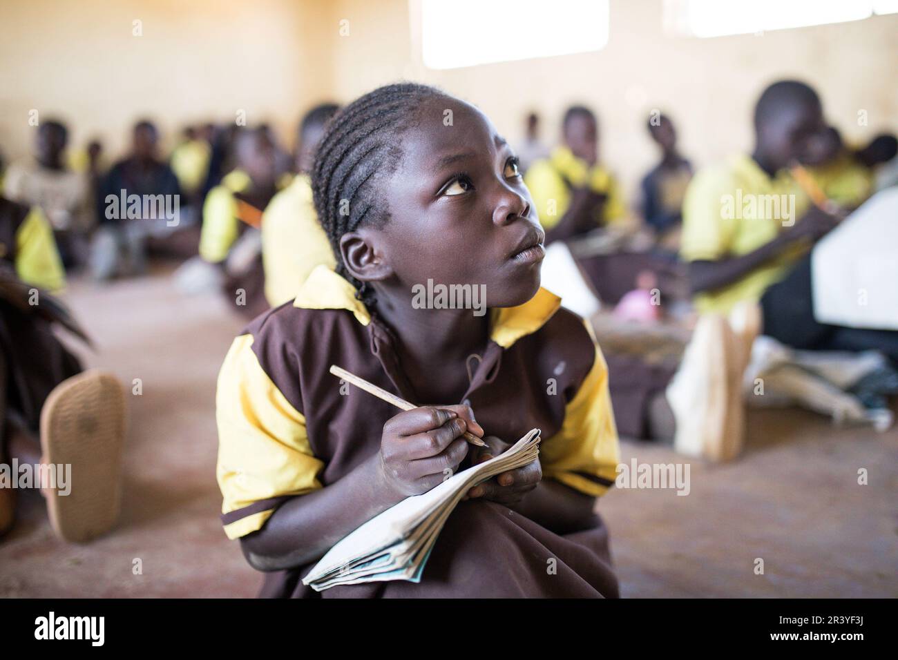 Children gathered to celebrate International Africa Day in Lusaka