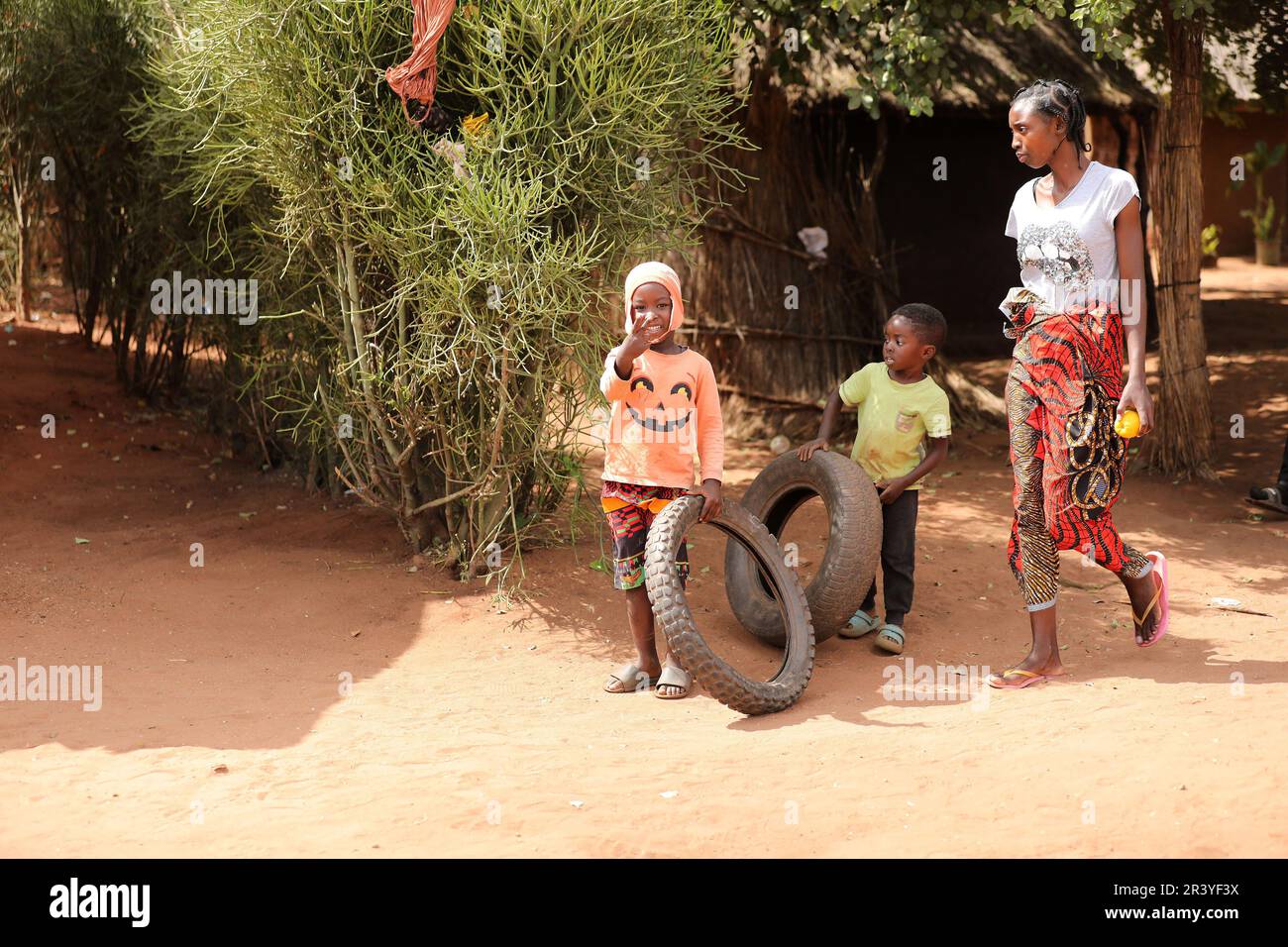 Children gathered to celebrate International Africa Day in Lusaka