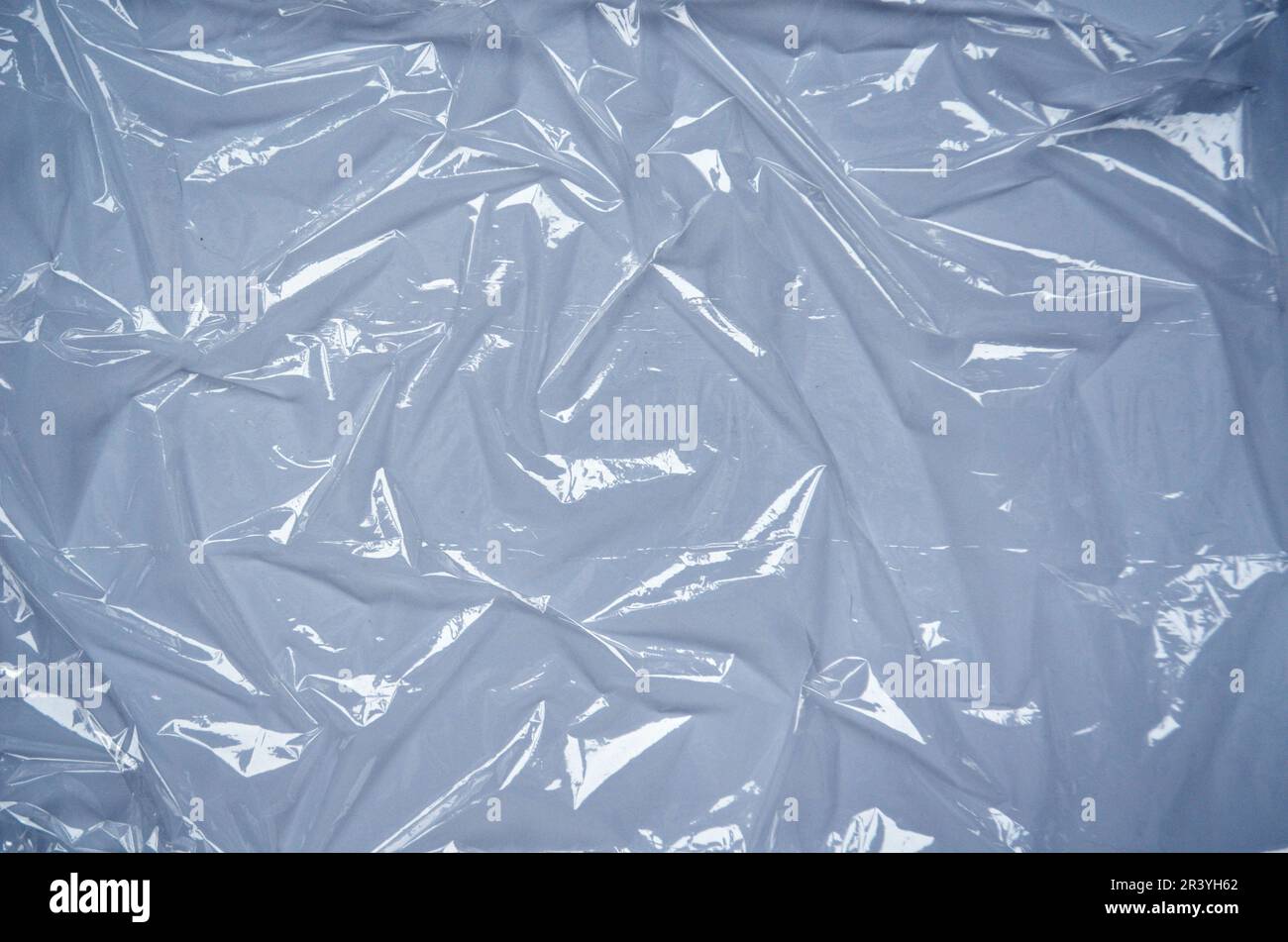 Plastic wrap texture for overlay. wrinkled stretched plastic effect. transparent plastic wrap on