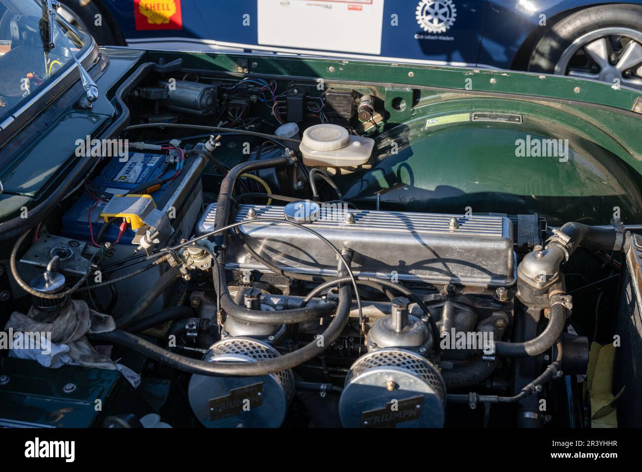 Kiel, Deutschland, Aug. 2022 Oldtimer Ralley mit historischen Fahrzeugen von Kiel nach München hier am Startort Kiel Stock Photo