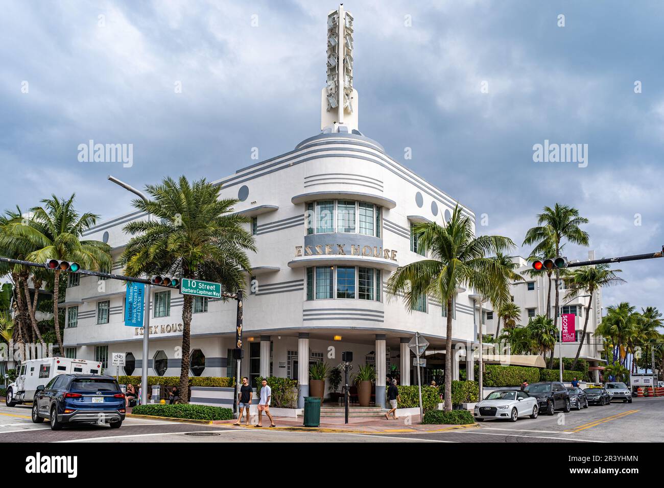 Miami, USA - December 7, 2022. View of the Essex House hotel, an Art