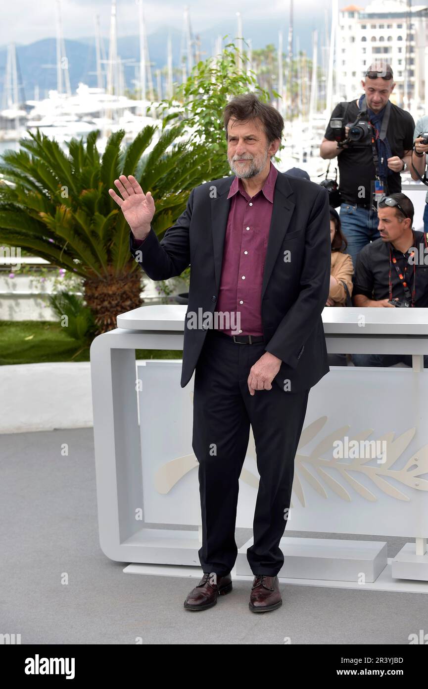 Cannes, France. 25th May, 2023. CANNES, FRANCE - MAY 25: Nanni Moretti attend the "Il Sol Dell'avvenire (A Brighter Tomorrow)" photocall at the 76th annual Cannes film festival at Palais des Festivals on May 25, 2023 in Cannes, France. Credit: dpa/Alamy Live News Stock Photo