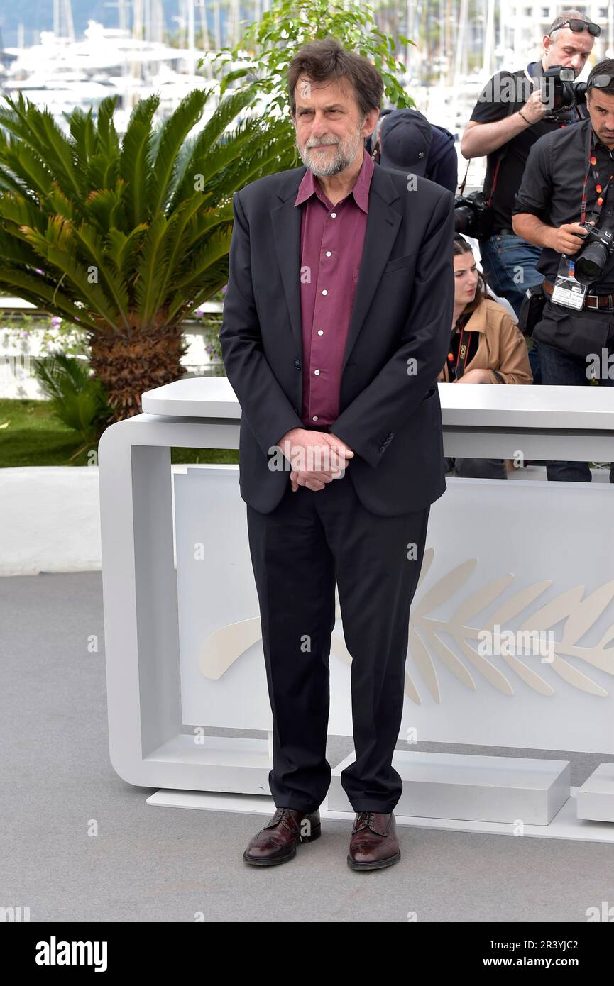 Cannes, France. 25th May, 2023. CANNES, FRANCE - MAY 25: Nanni Moretti attend the 'Il Sol Dell'avvenire (A Brighter Tomorrow)' photocall at the 76th annual Cannes film festival at Palais des Festivals on May 25, 2023 in Cannes, France. Credit: dpa/Alamy Live News Stock Photo