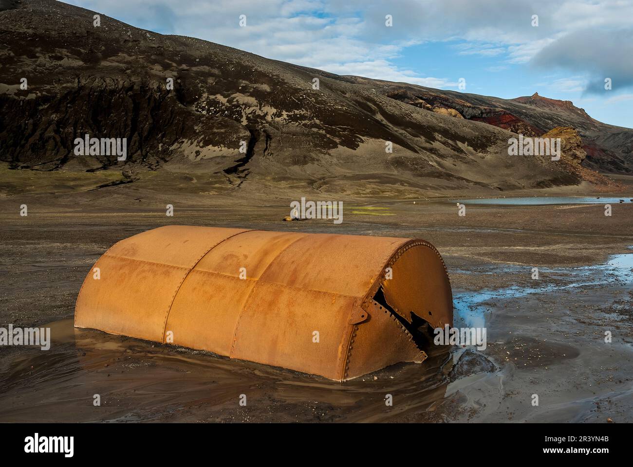 Historical Remains Old whaling station on Deception Island, Antarctica