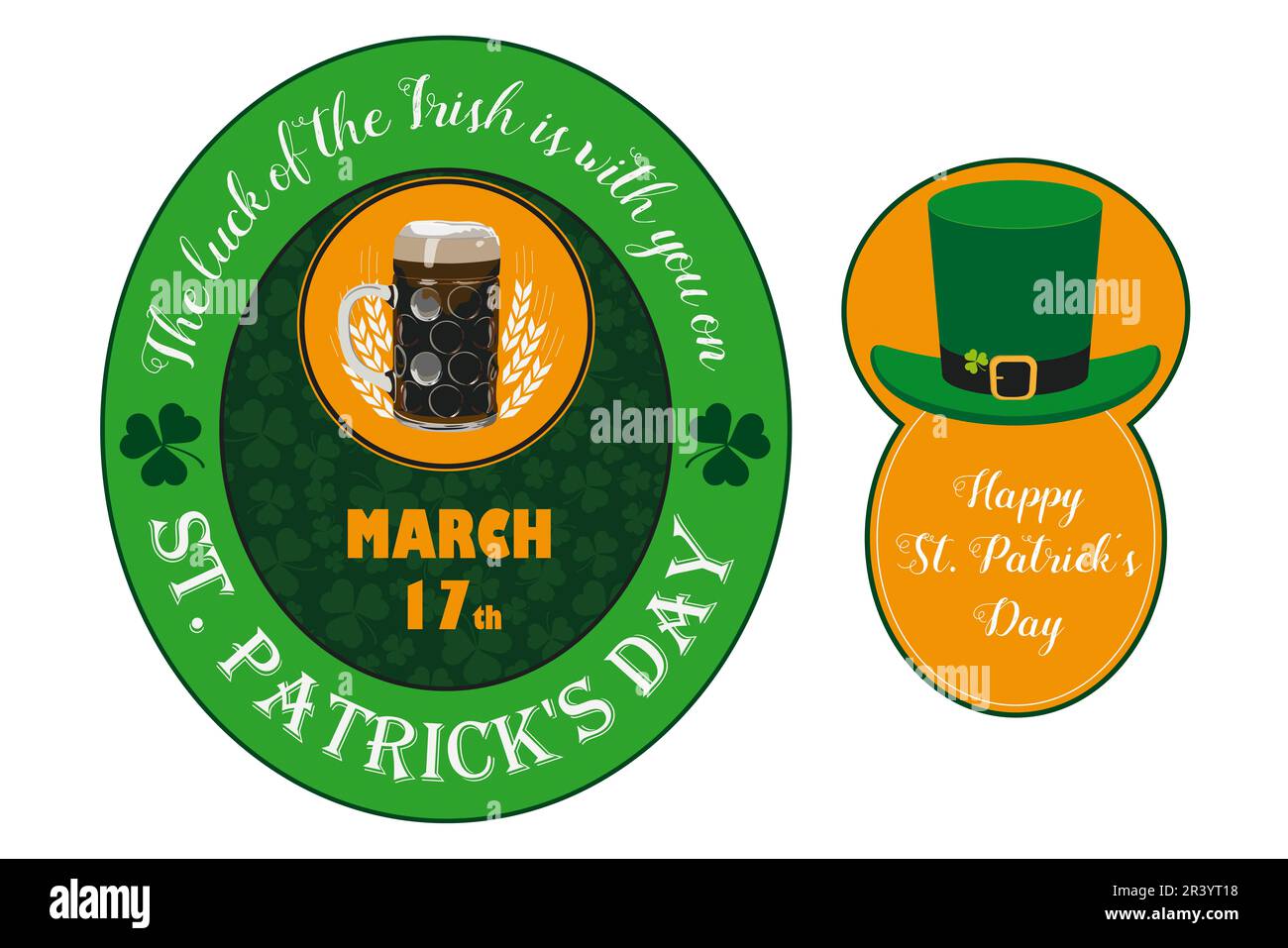 St Patricks Day Beer Label Stock Photo - Alamy
