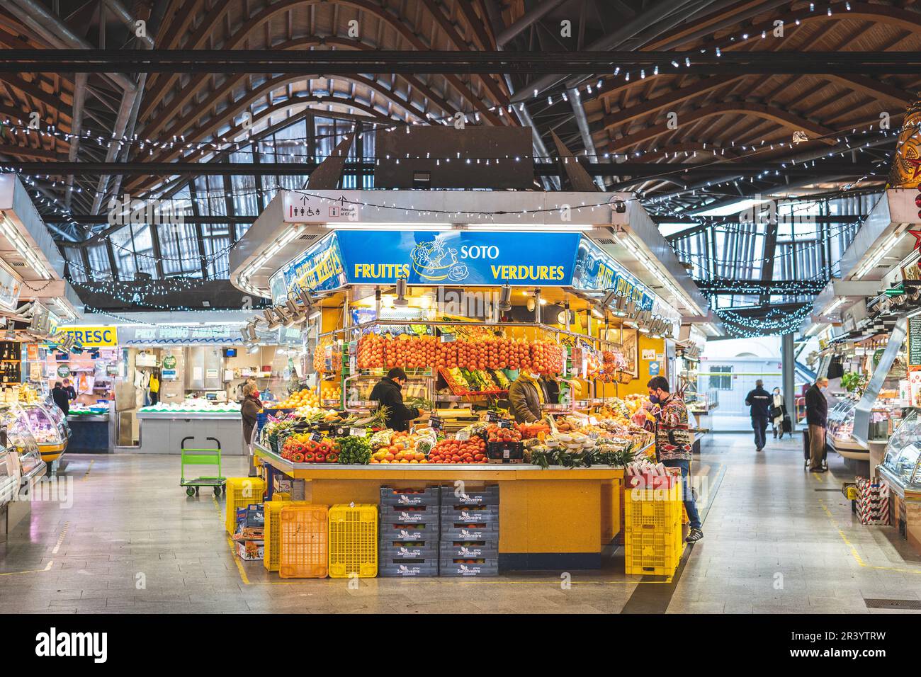 Barcelona, Spain January 27, 2022. View of a fruits and vegetables