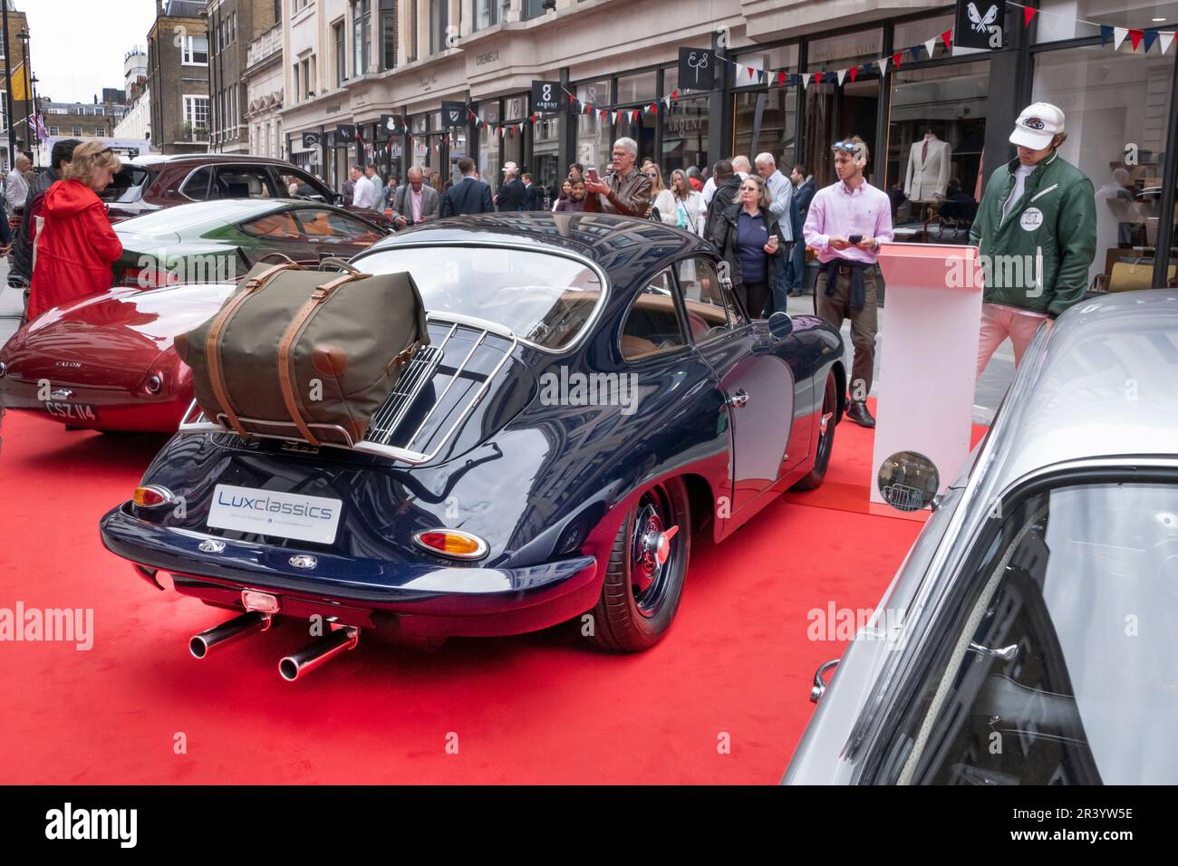 1965 Porsche 366 C at the Concours on Savile Row 2023. Classic car concours on the famous street for Tailoring in London UK Stock Photo