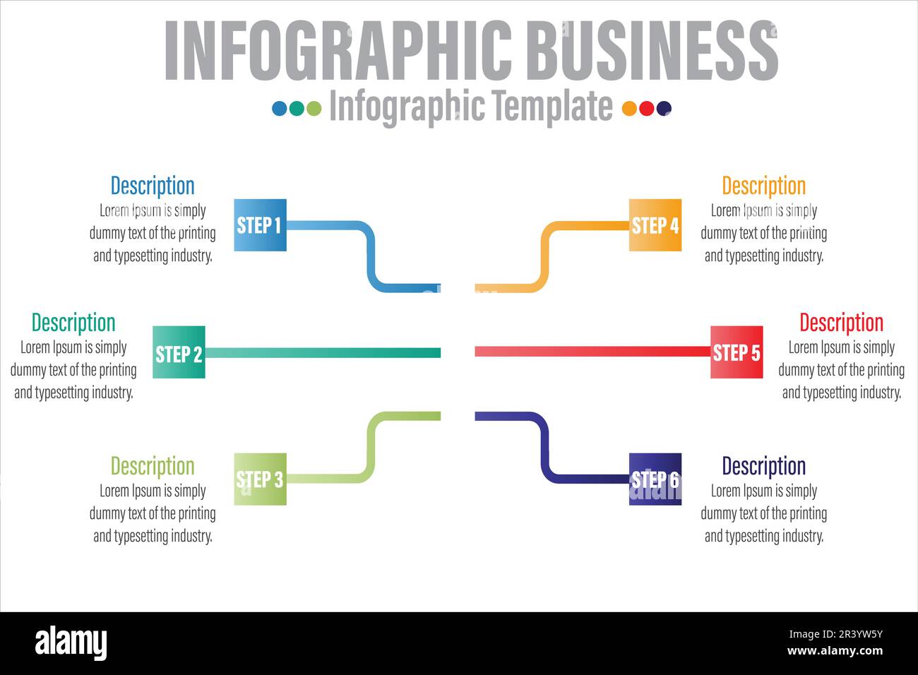 Infographic Template For Business 6 Steps Or 6 Option Modern Timeline Infographic Template For Business 6 Steps Or 6 Option Modern Timeline
