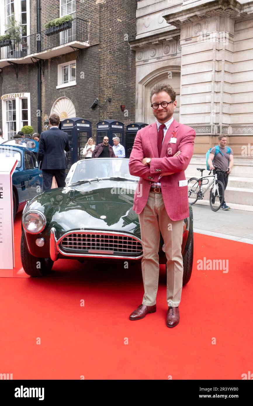 AC Cobra at the Concours on Savile Row 2023. Classic car concours on the famous street for Tailoring in London UK Stock Photo