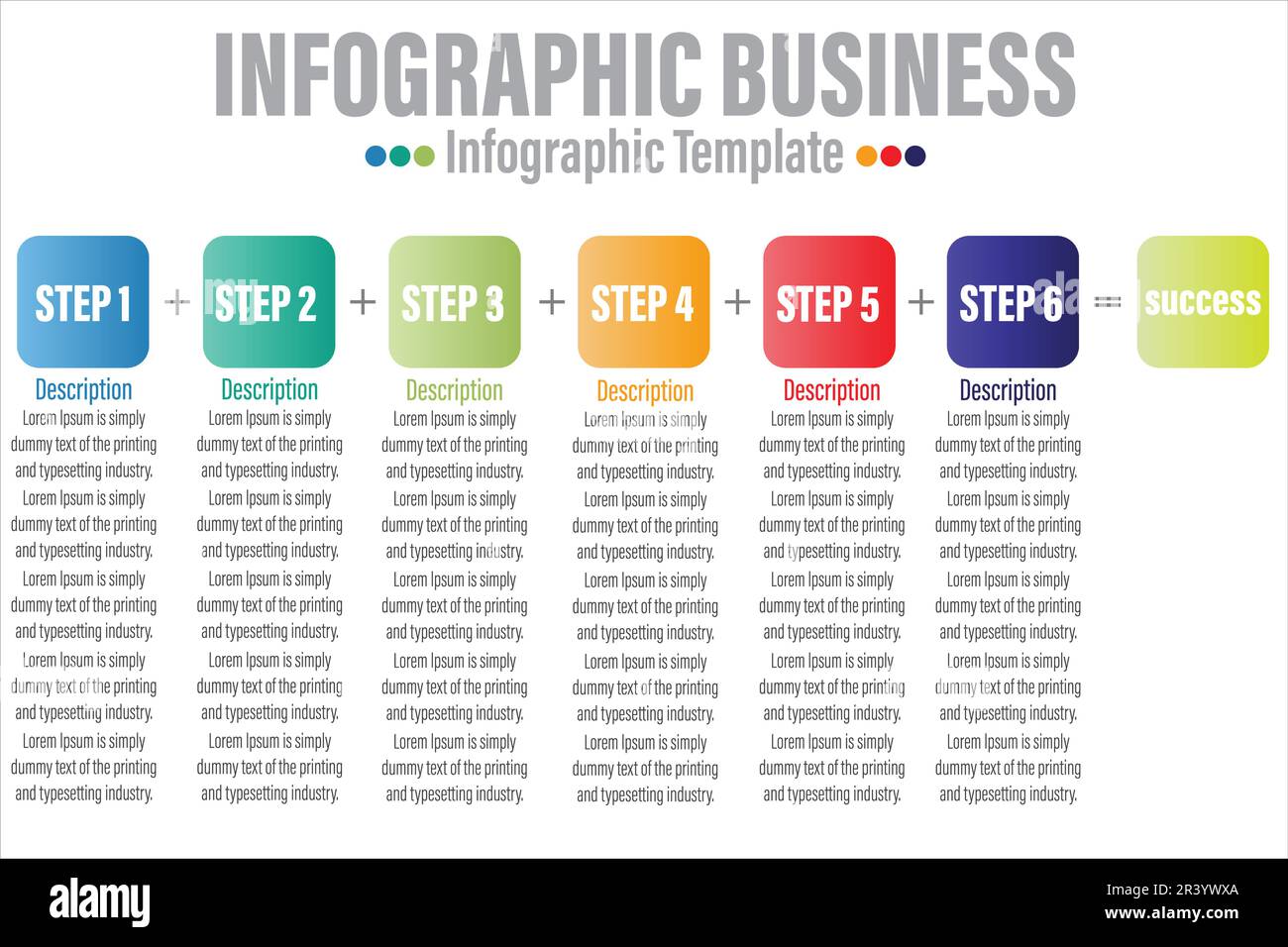Timeline 6 Steps, six 6 option shape table chart elements with steps ...