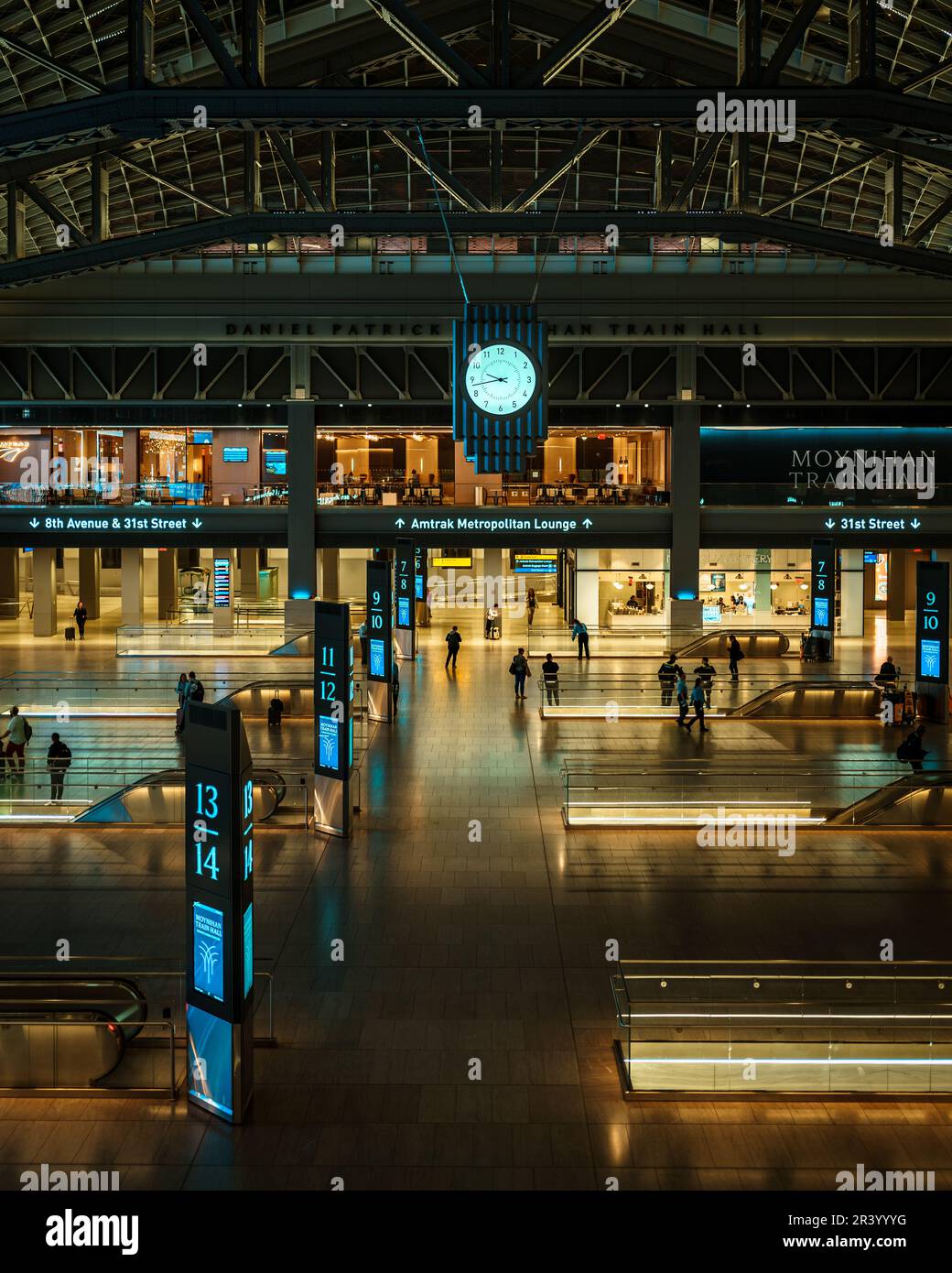 The interior of Moynihan Train Hall, Manhattan, New York Stock Photo