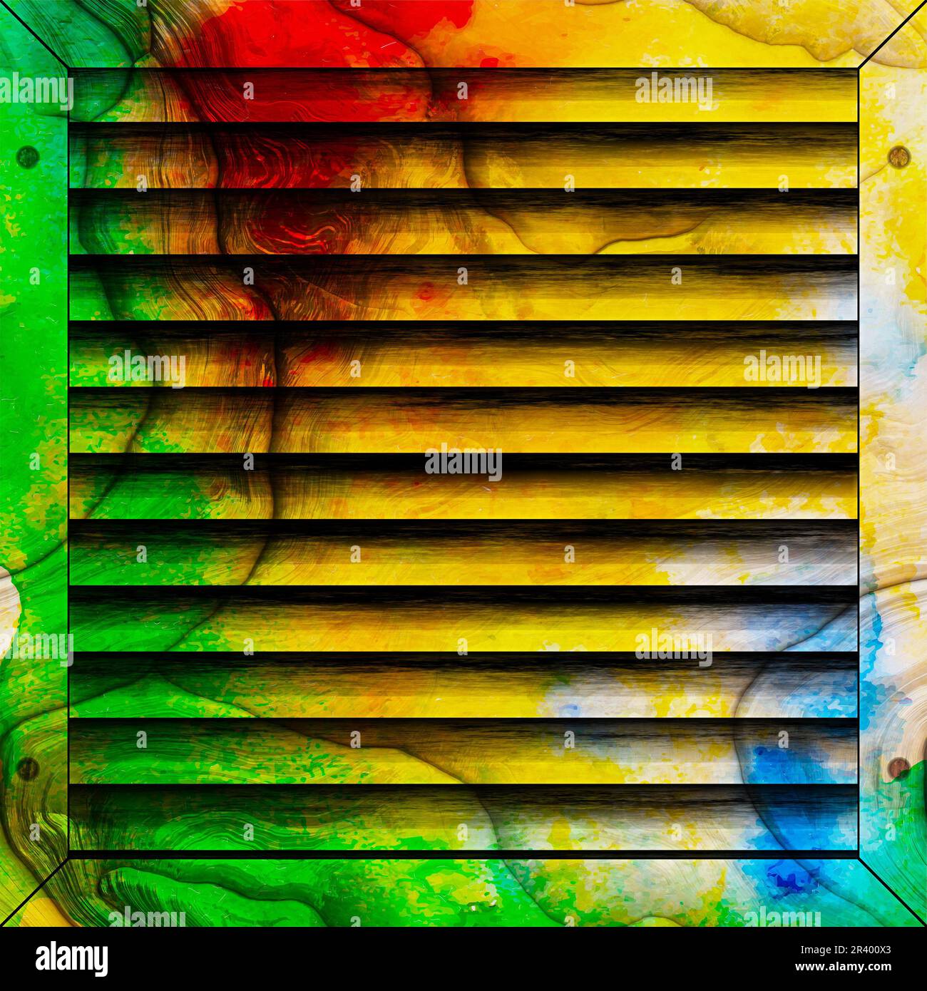 colorful wood vent window, 3d illustration Stock Photo Alamy