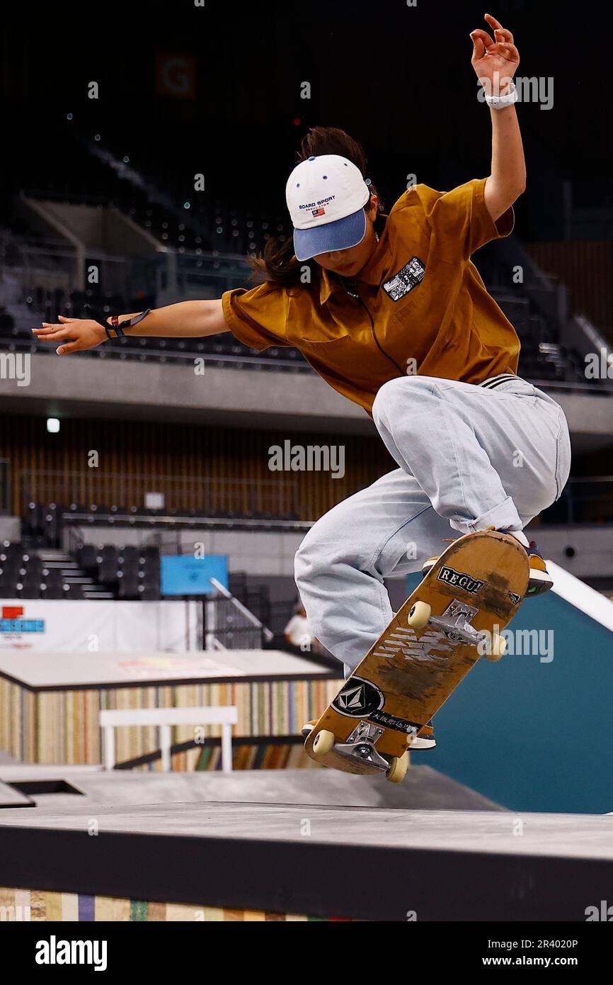 Tokyo, Japan. 25th May, 2023. Japanese professional skateboarder Yumeka