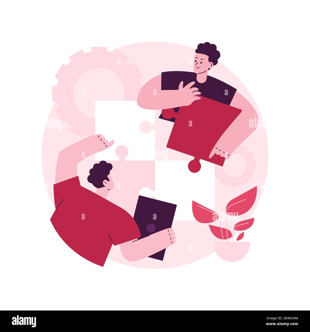 Collaboration abstract concept vector illustration. Working team ...