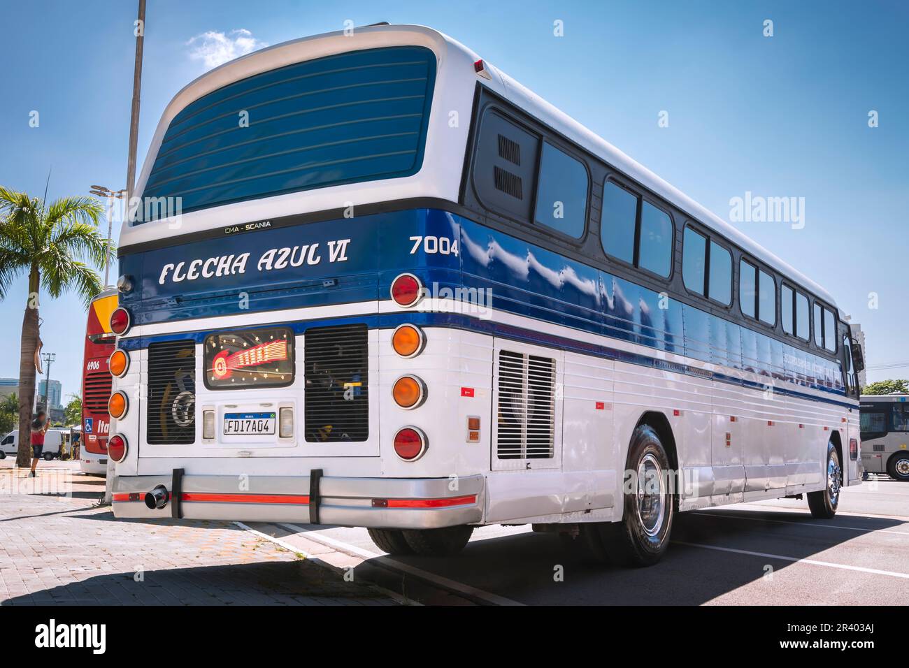 Azul Bus Bus vehicle CMA Flecha Azul IV Scania K113CL 1995 on display at Bus ...