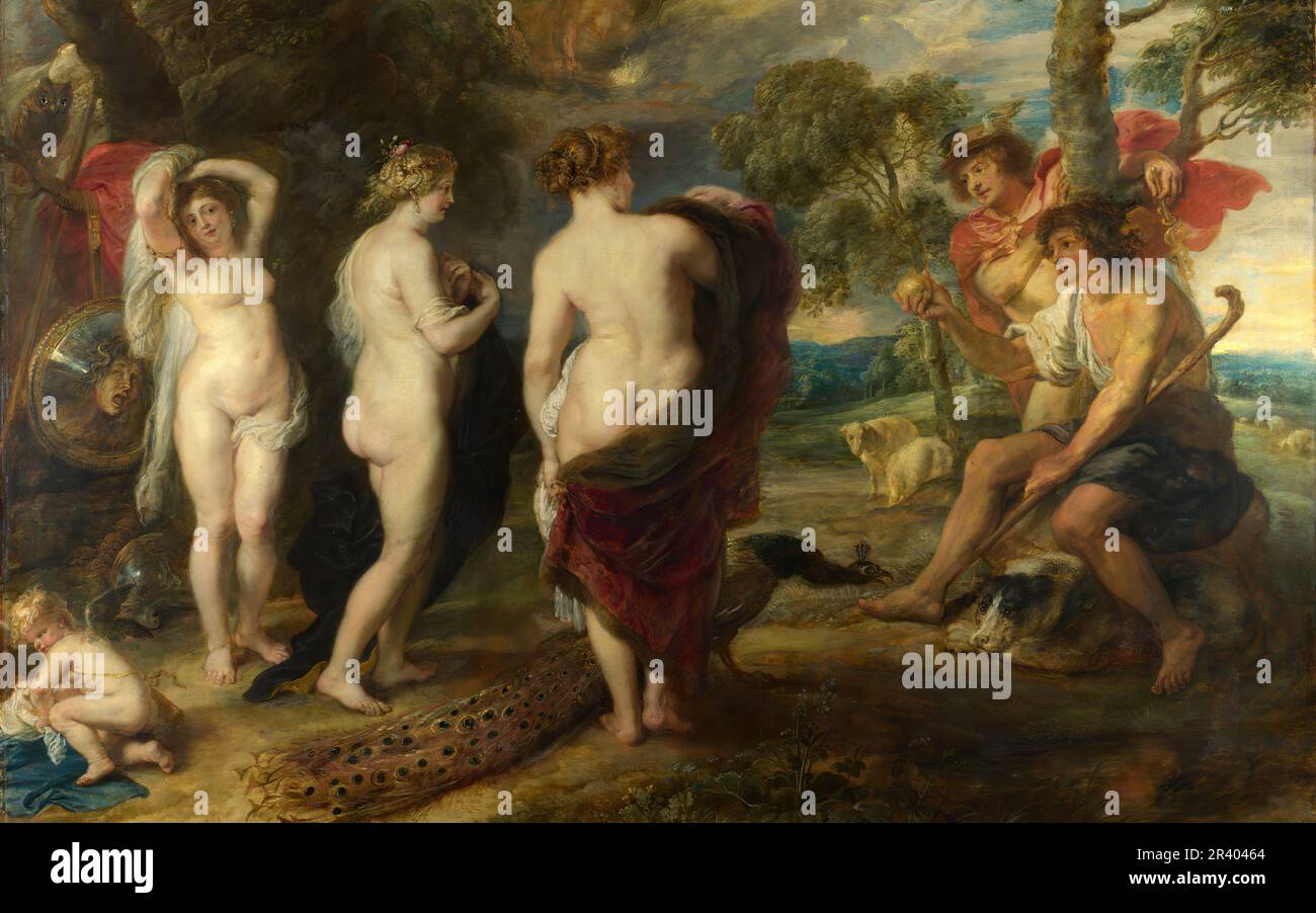 Full title: The Judgement of Paris Artist: Peter Paul Rubens Date made: probably 1632-5 Stock Photo