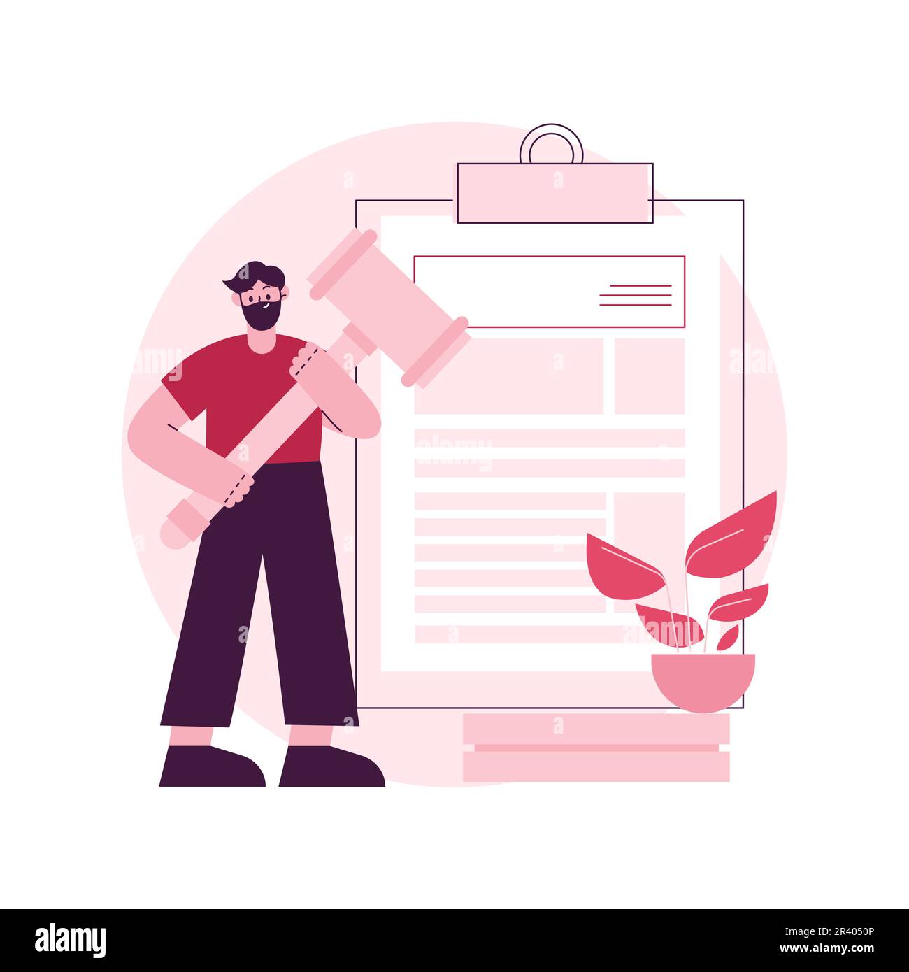 Legal notice abstract concept vector illustration. Legal requirement