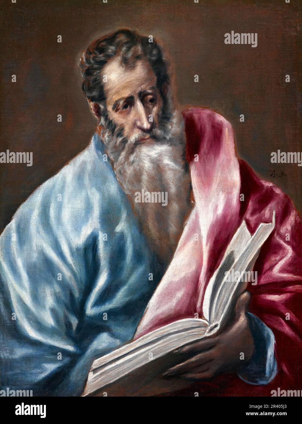 St Matthew by El Greco (Domenikos Theotokopoulos, 1541-1614), oil on canvas, c.1610-14 Stock Photo