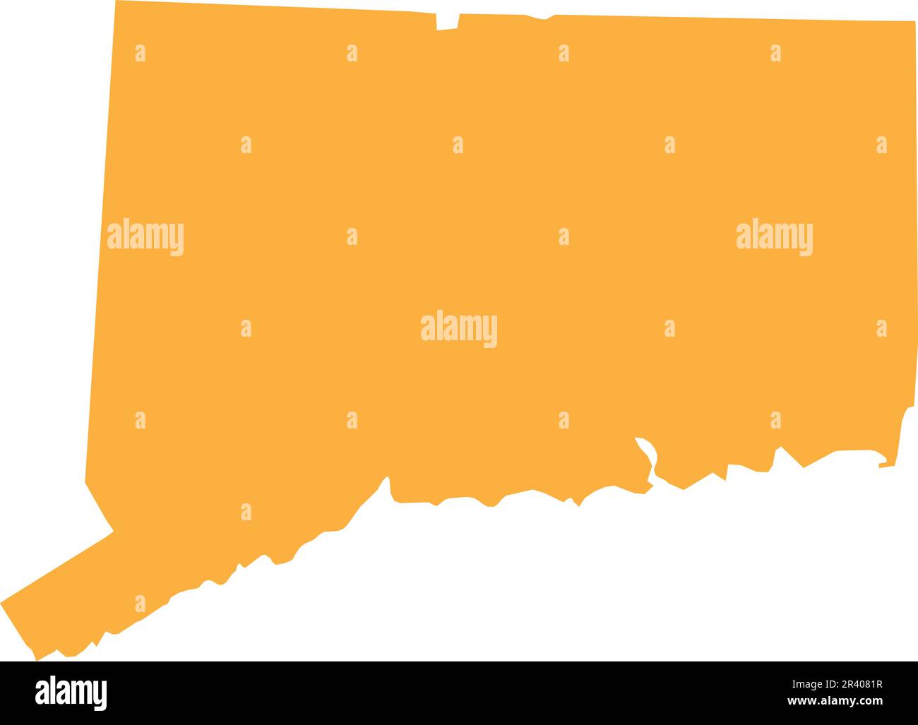 ORANGE CMYK color map of CONNECTICUT, USA Stock Vector Image & Art Alamy