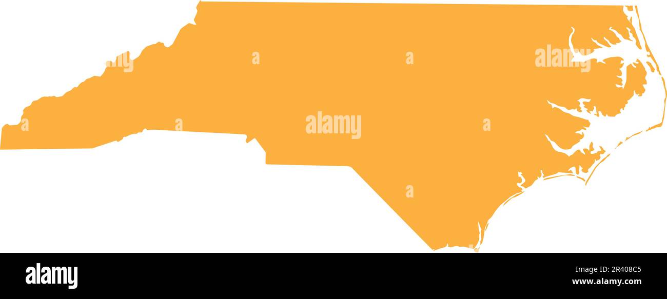 ORANGE CMYK color map of NORTH CAROLINA, USA Stock Vector Image &amp; Art ...