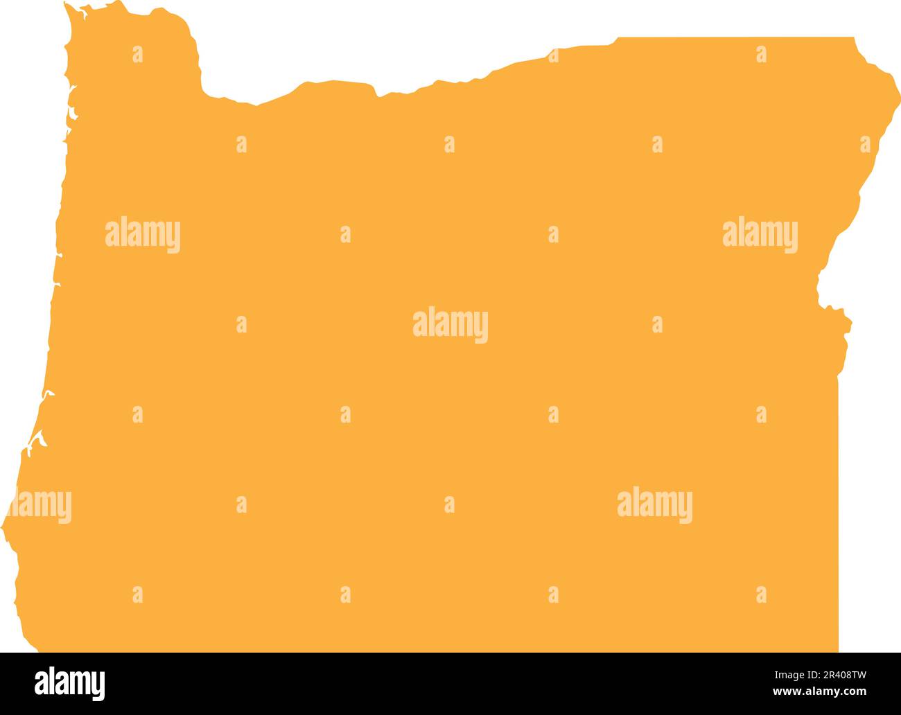 ORANGE CMYK color map of OREGON, USA Stock Vector Image & Art Alamy