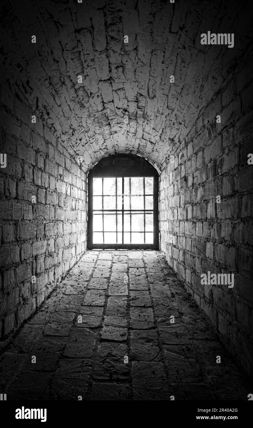 A window in a old brick wall Stock Photo - Alamy