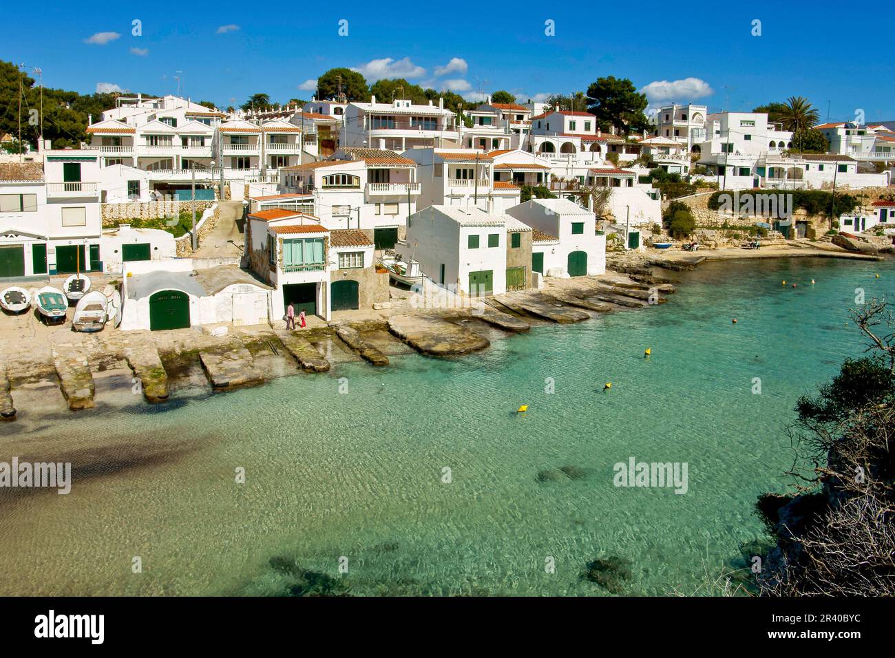 Cala dÂ´Alcalfar. Sant Lluis. Menorca. Illes Balears. EspaÃ±a. Stock Photo