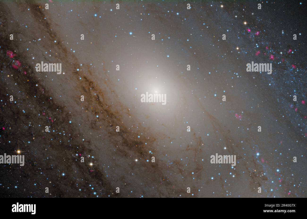 Messier 31, the Andromeda Galaxy Core. Stock Photo