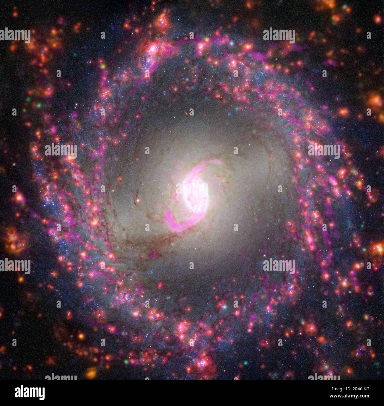 Spiral galaxy NGC 3351. Stock Photo