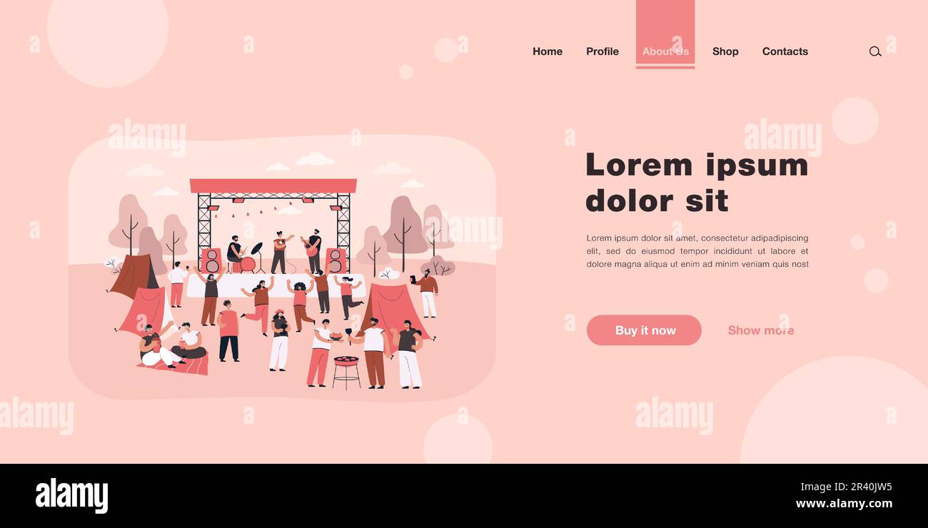 Music festival audience woman Stock Vector Images - Alamy