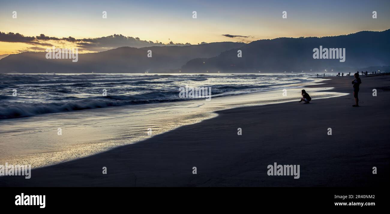 Majestic Waves Along the Coastline of Luzon, Philippines Stock Photo