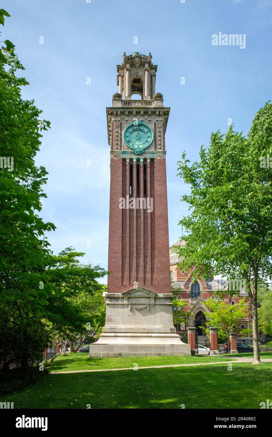Carrie Tower is a Brown University memorial landmark in Providence, Rhode Island, USA on May 16, 2023 Stock Photo