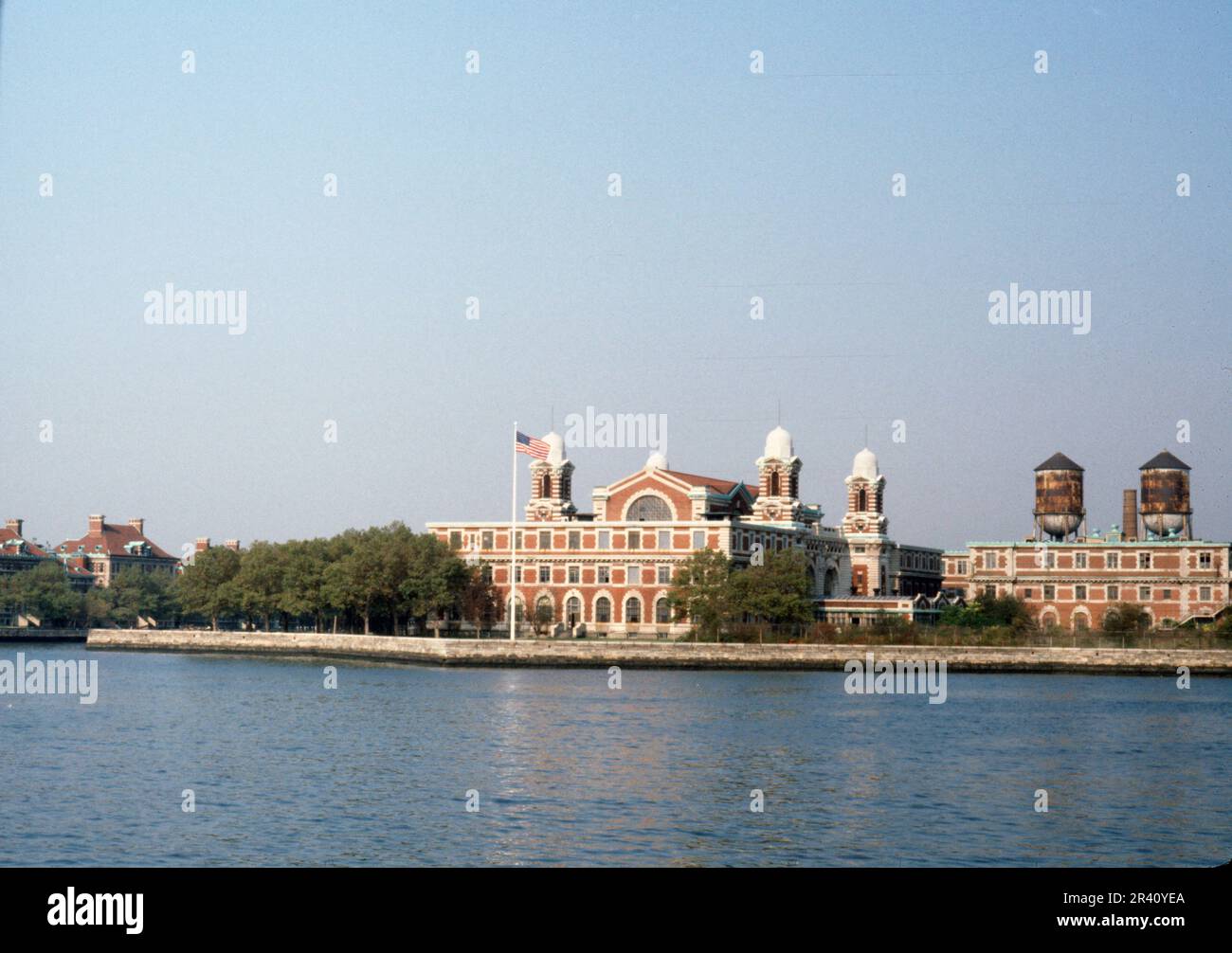 New York, United States- October 1978: Ellis Island, original water ...