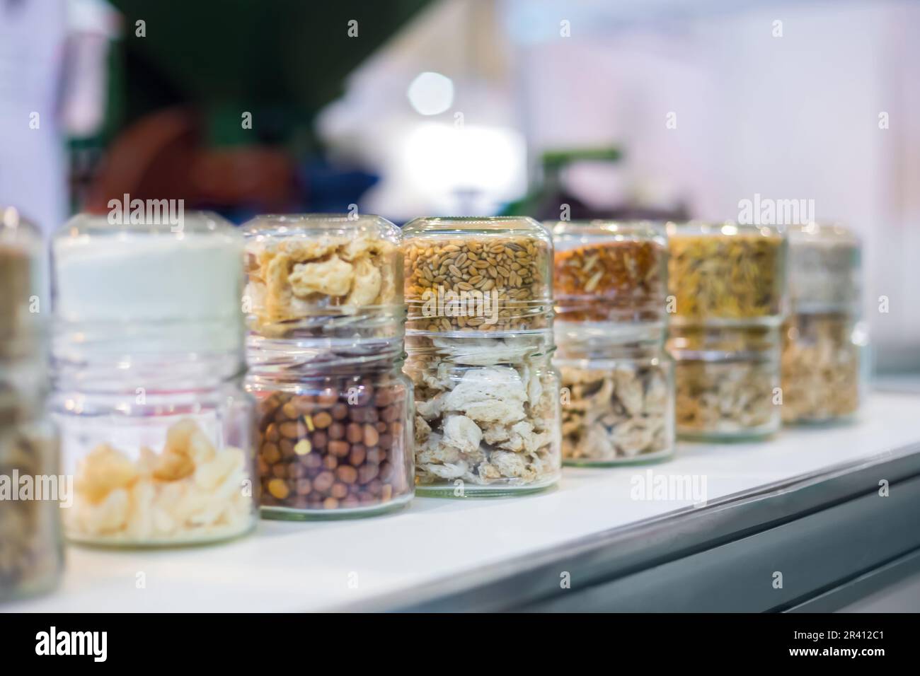 Different kinds of pelleted compound feed, fodder - food for domestic ...