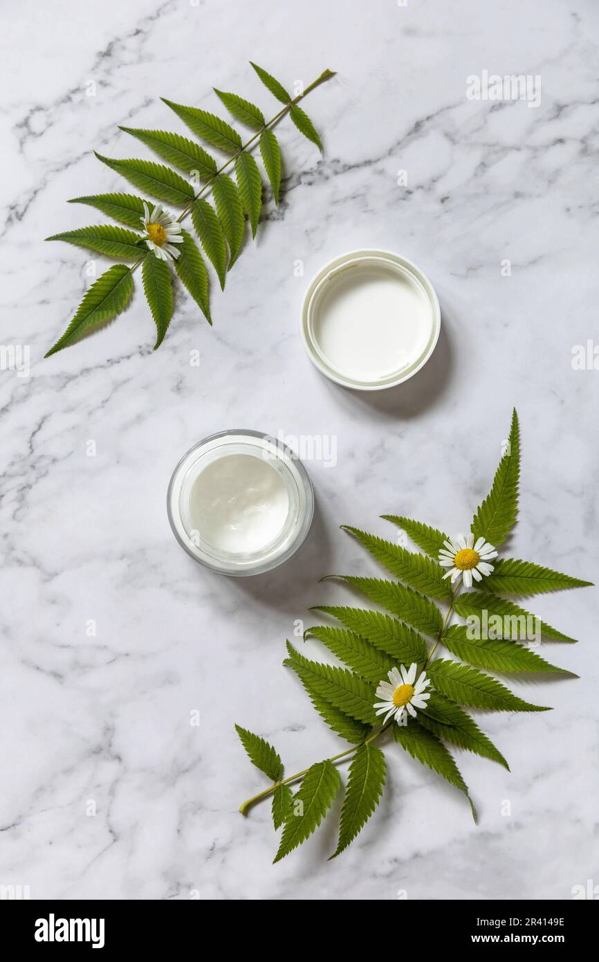 Natural cosmetic products. Daily hygiene and female healthy skincare