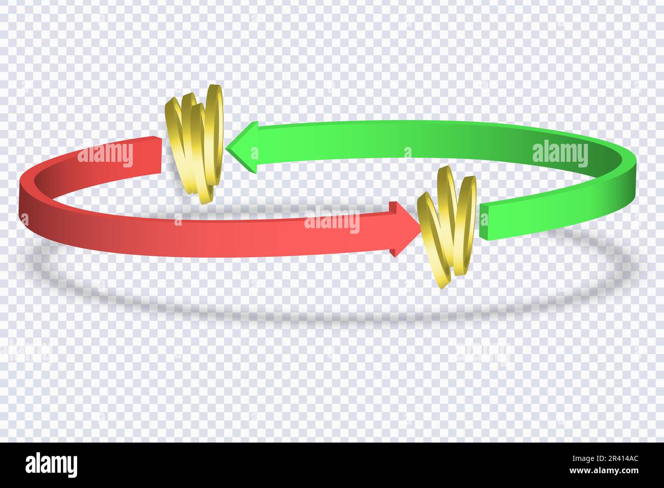 Two arrows and circle hi-res stock photography and images - Alamy