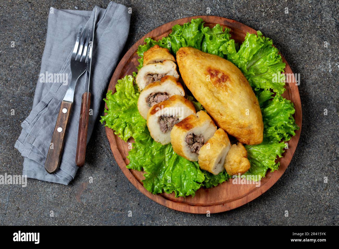 PERUVIAN CHILEAN traditional dish PAPA RELLENA meat stuffed mashed ...