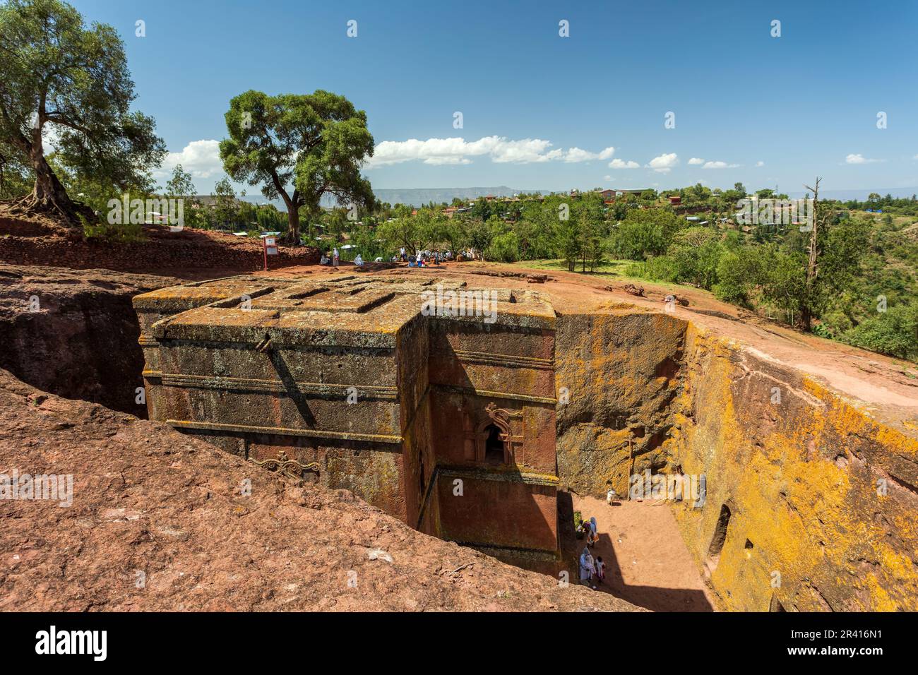 Rock-hewn Church of Saint George, Lalibela Ethiopia Stock Photo