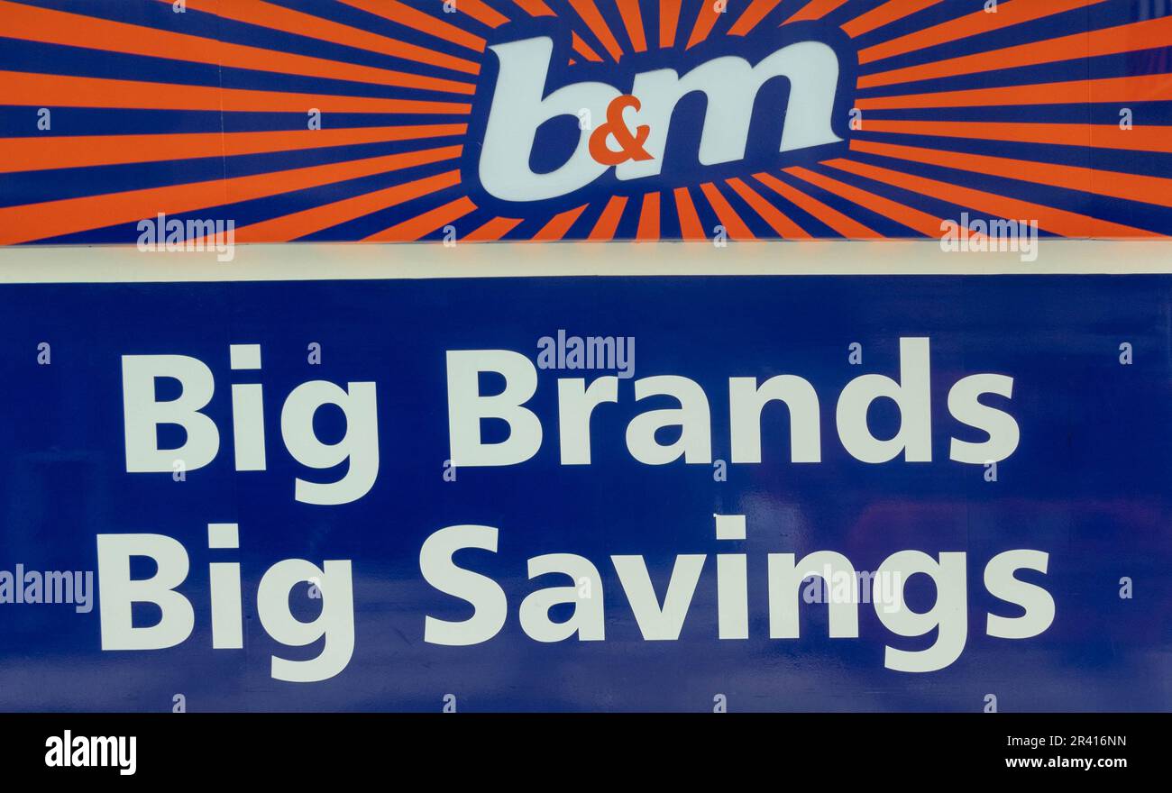 b&m British multinational variety store chain Stock Photo