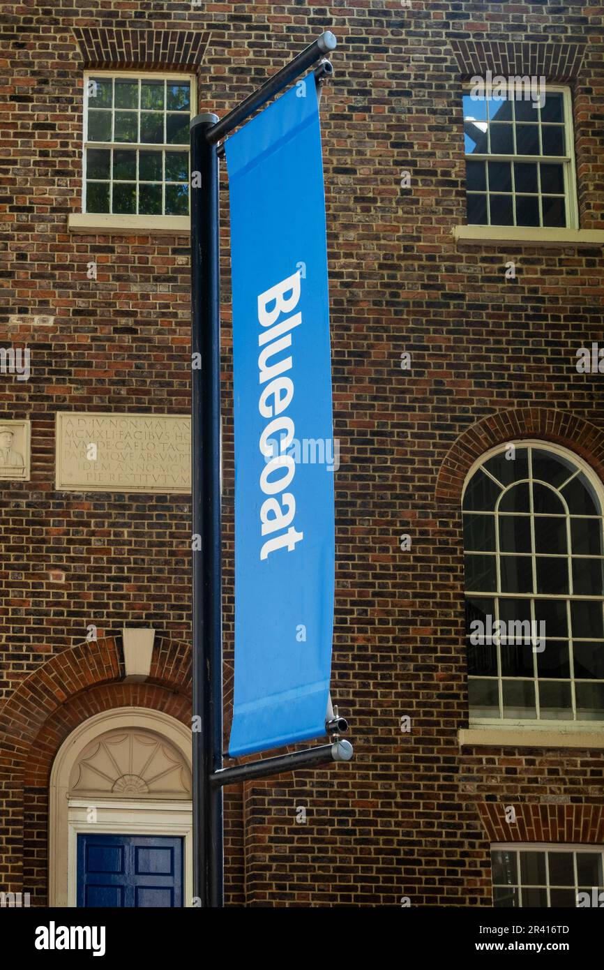 The Bluecoat flag, Liverpool's oldest building Stock Photo