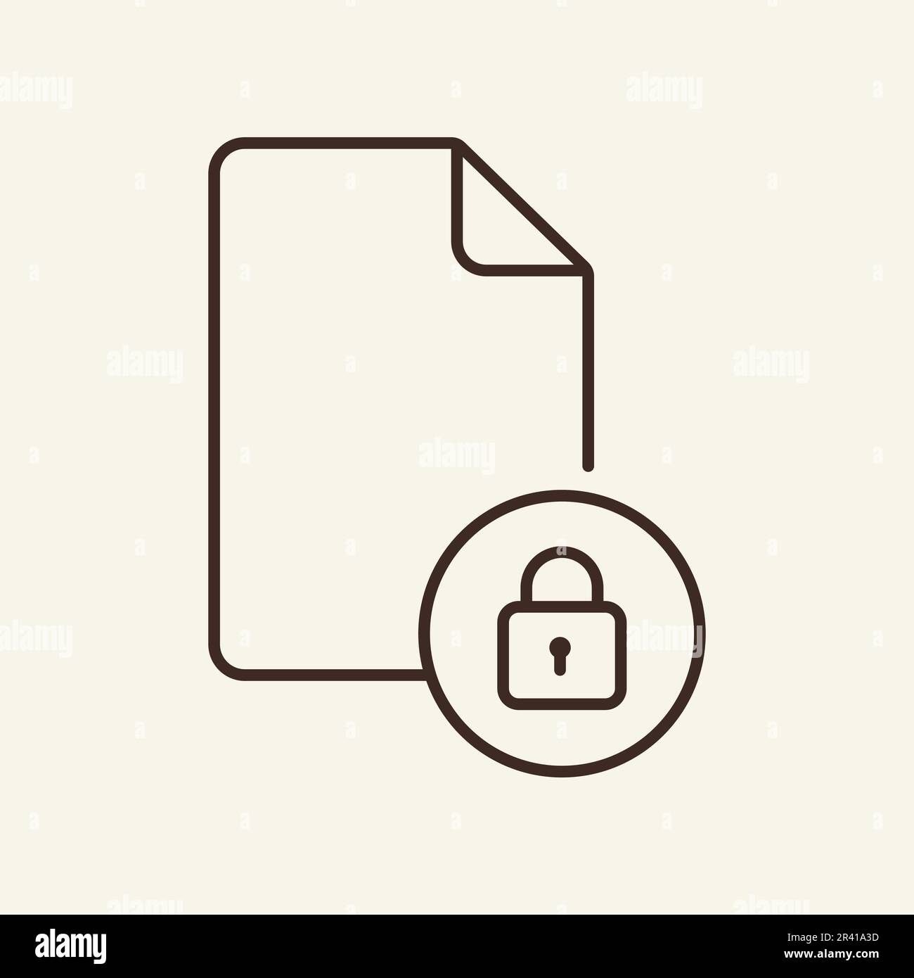 Document safety icon element. Document concept. Vector Stock Vector ...