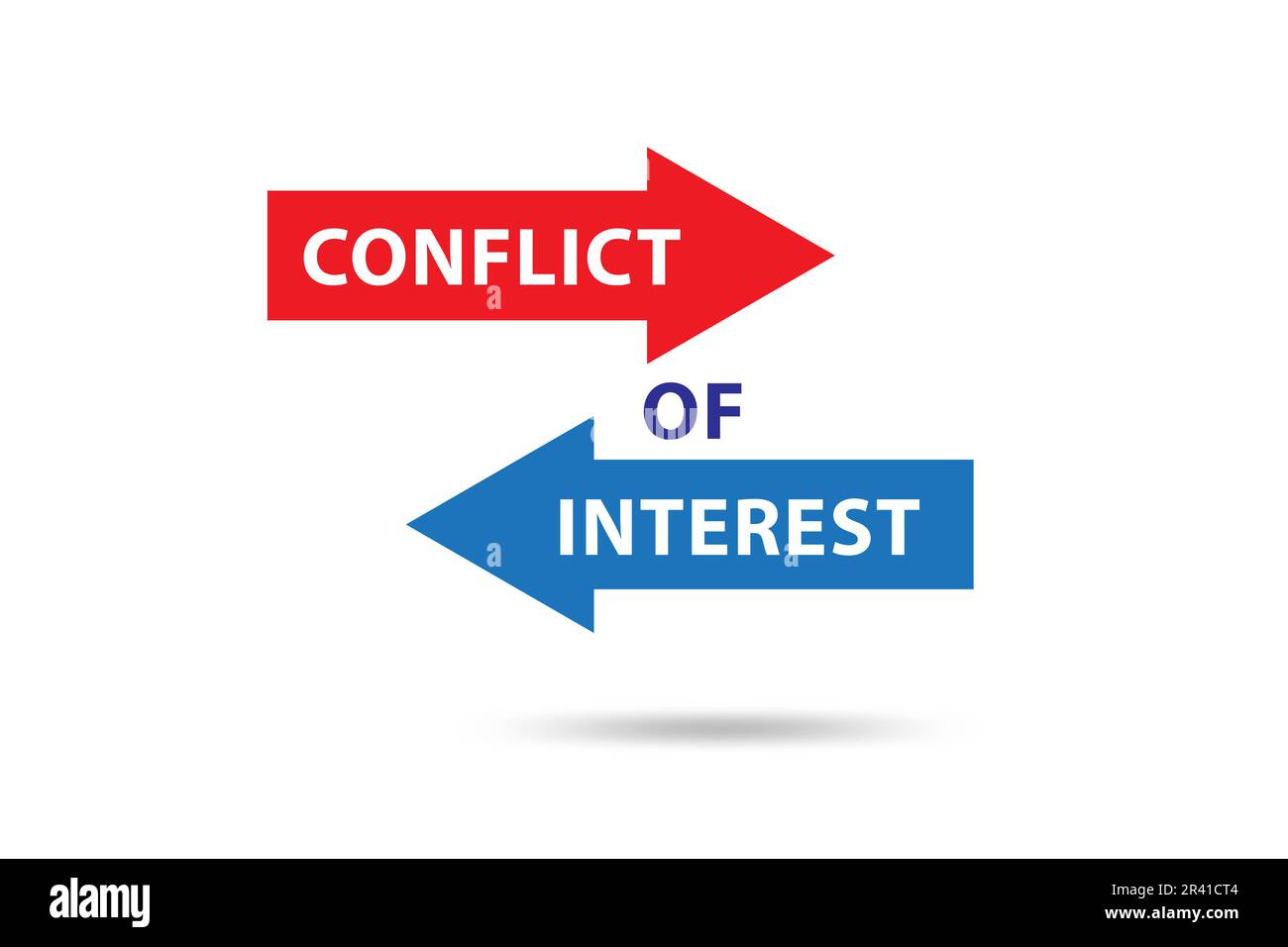 Conflict of interest concept in ethical business Stock Photo